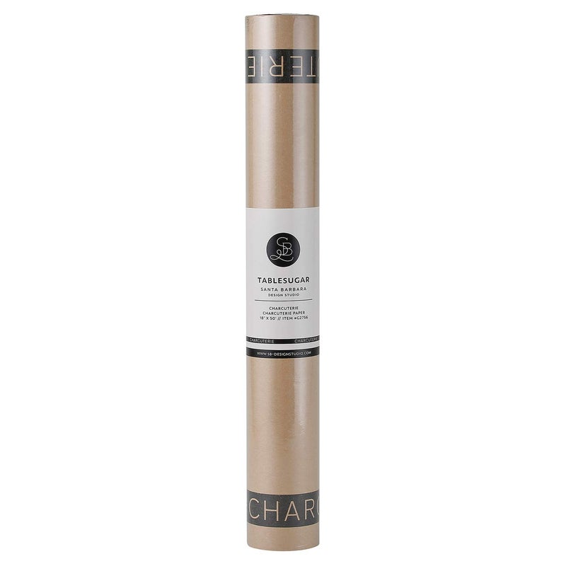 Santa Barbara Design Studio Paper Dining Table Runner for Party Table Runner Disposable Paper Table-Cover Roll, 50' x 18", Kraft - Charcuterie - Image 1